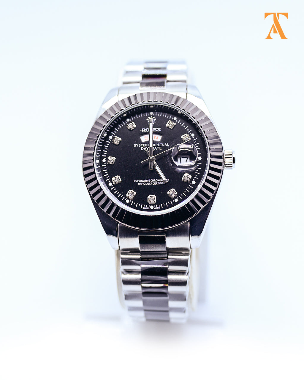 RLX Classic Date Day – Black & Silver Edition