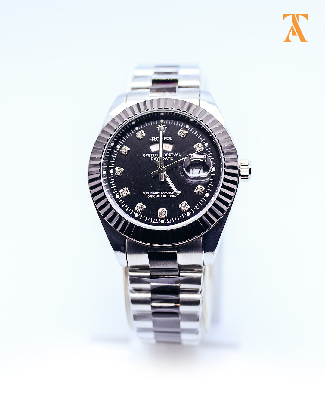 RLX Classic Date Day – Black & Silver Edition