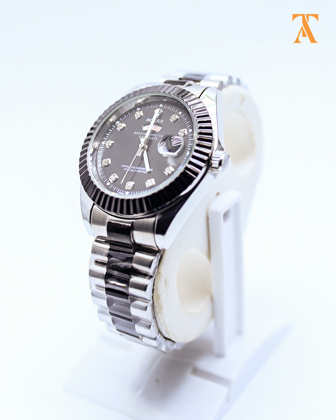 RLX Classic Date Day – Black & Silver Edition