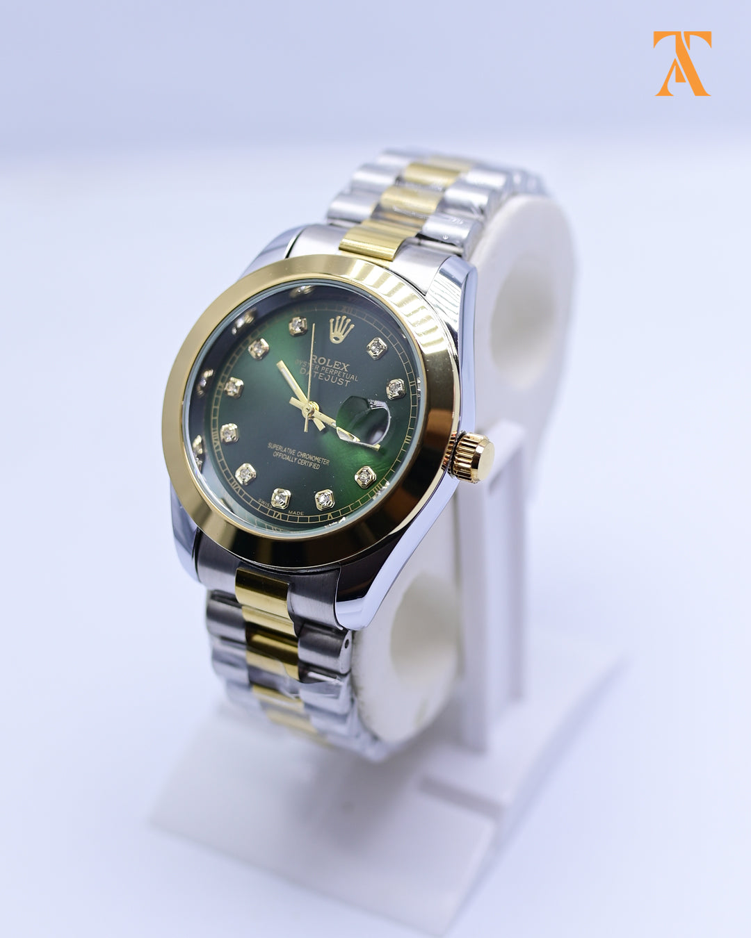 RLX Green & Gold Datejust – Two Tone