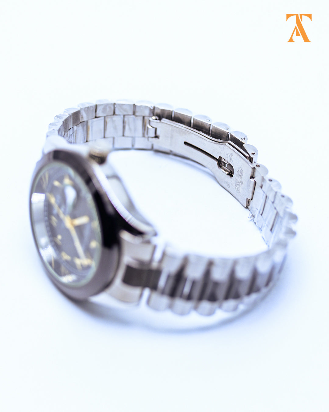 RLX Arabic Date Day Black & Silver – Two Tone Edition