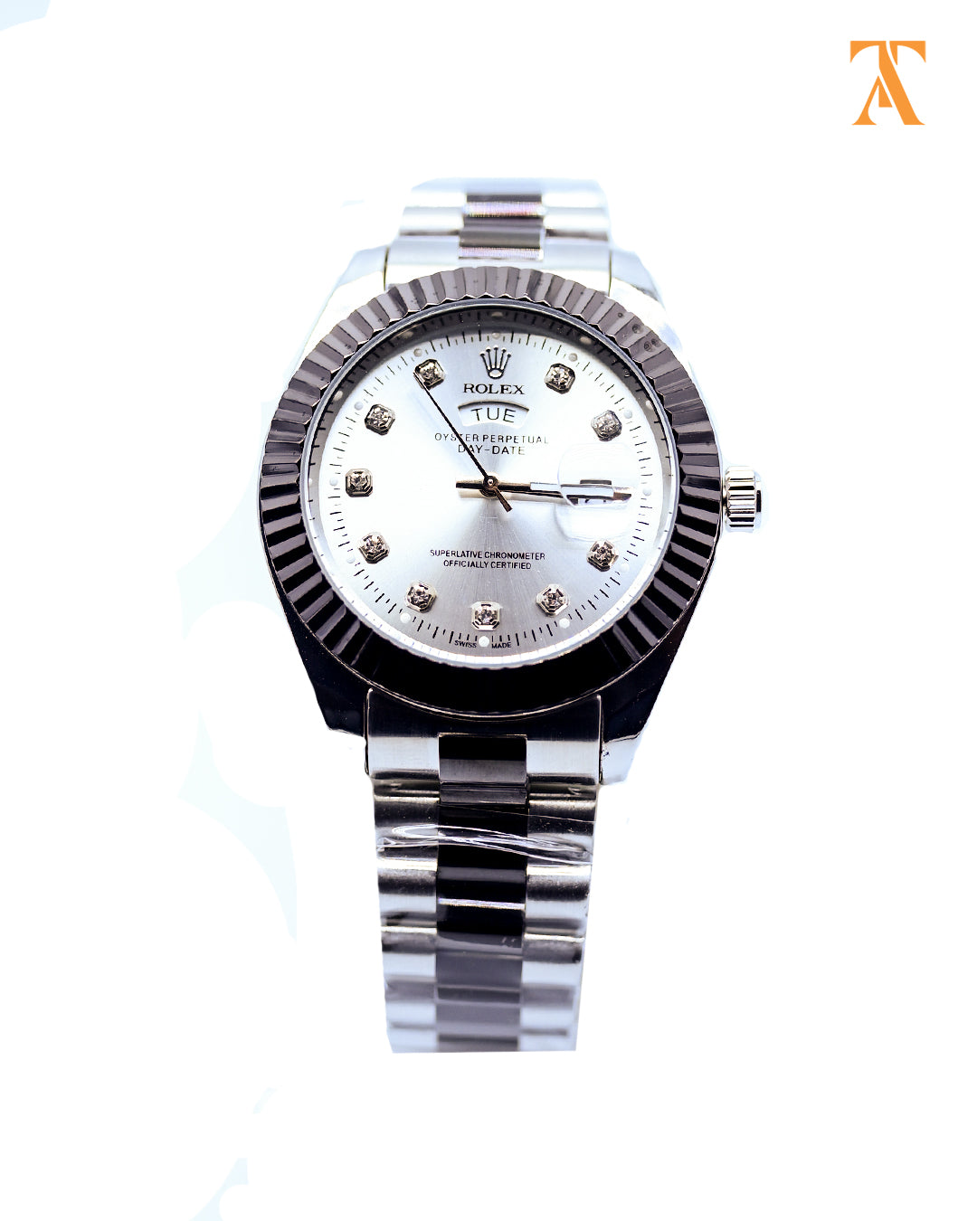 RLX Classic Date Day Watch – Silver & Black Edition